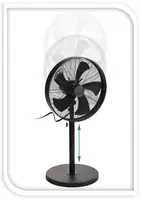 Excellent Electrics ventilator staand zwart 40cm - afbeelding 2