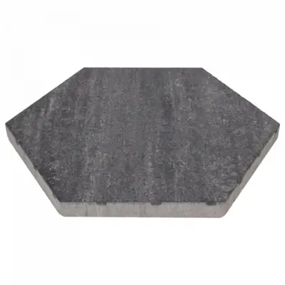 Excluton Soft Comfort Zeskant 60/52,5x30x4 cm Grijs/Zwart - afbeelding 1