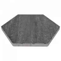 Excluton Soft Comfort Zeskant 60/52,5x30x4 cm Grijs/Zwart - afbeelding 1