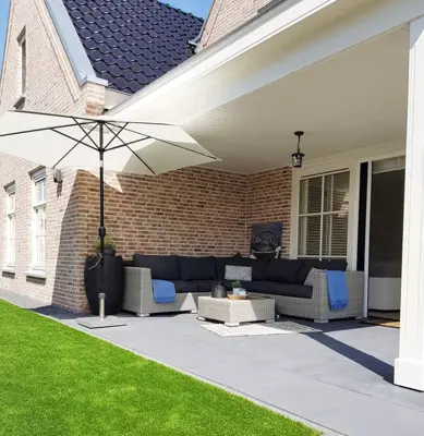Excluton Terras+ Tegel 60x60x4 cm Dark Grey - afbeelding 4