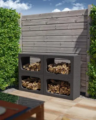Excluton U-element 40x40x50cm antraciet - afbeelding 4