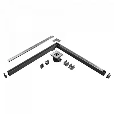 Exculton Ultra drain wave rooster 120 cm 2 st Zwart - afbeelding 2