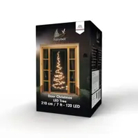 Fairybell deurkerstboom 210 cm 120LED warm wit - afbeelding 1