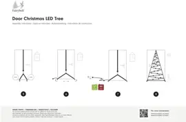 Fairybell deurkerstboom 210 cm 120LED warm wit - afbeelding 5