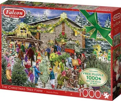 Falcon de luxe puzzel the christmas tree farm 1000st