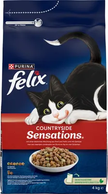 Felix Countryside Sensations met een heerlijke combinatie van Rund en Kip en met Groenten, droog kattenvoer - afbeelding 2