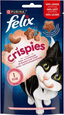 Felix Crispies zalm & forel 48g - afbeelding 1