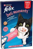 FELIX Deli Moments met Zalm vloeibare kattensnacks 4x10g - afbeelding 1