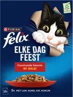 FELIX Elke Dag Feest Countryside Selectie in Gelei kattenvoer 12x85g - afbeelding 1