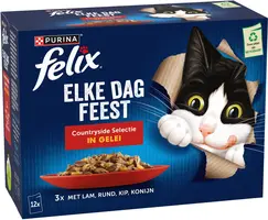 FELIX Elke Dag Feest Countryside Selectie in Gelei kattenvoer 12x85g - afbeelding 5