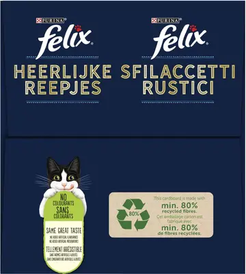 FELIX® Heerlijke Reepjes Farm Selectie kattenvoer 44x80g  - afbeelding 1