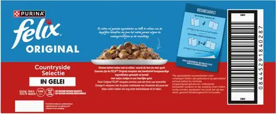FELIX Original met Rund en Gevogelte, met Kip en Kalkoen, met Konijn en Lever, met Eend en Lam in Gelei, nat kattenvoer, 85g portiezakje - afbeelding 5