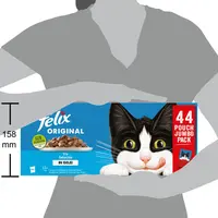 FELIX Original met Zalm en Forel in Gelei, nat kattenvoeder, 85g portiezakje - afbeelding 5