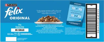 FELIX Original met Zalm en Forel in Gelei, nat kattenvoeder, 85g portiezakje - afbeelding 1