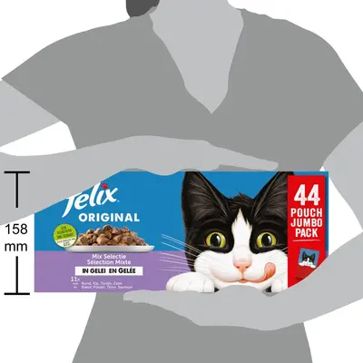 FELIX® Original Mix Selectie in Gelei kattenvoer 44x85g - afbeelding 6