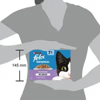 Felix Original Senior 7+ mix selectie in gelei rund, kip & kalkoen 12 x 85g - afbeelding 2