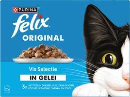 Felix Original vis selectie in gelei tonijn, zalm & koolvis 12 x 85g - afbeelding 5