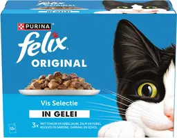 Felix Original vis selectie in gelei tonijn, zalm & koolvis 12 x 85g - afbeelding 6