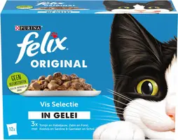 Felix Original vis selectie in gelei tonijn, zalm & koolvis 12 x 85g - afbeelding 3