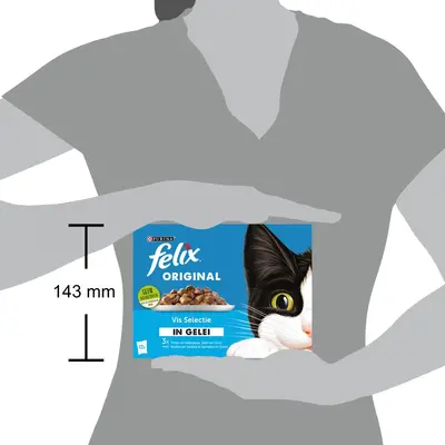 Felix Original vis selectie in gelei tonijn, zalm & koolvis 12 x 85g - afbeelding 5