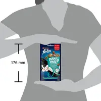 FELIX Party Mix Seaside met Zalm-, Koolvis- en Forelsmaak kattensnacks 60g - afbeelding 3