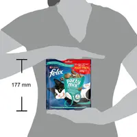 FELIX Party Mix Seaside met Zalm-, Koolvis- en Forelsmaak kattensnacks 200g - afbeelding 3