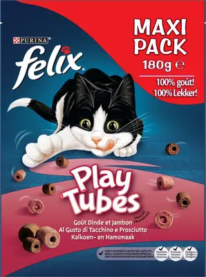 Felix Play Tubes kalkoen & ham 180g - afbeelding 3