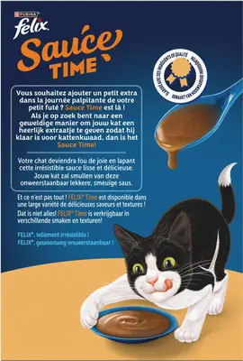 FELIX Sauce Time met Kip- en Kalkoensmaak natvoer 6x40g - afbeelding 1
