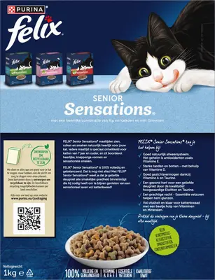 Felix Senior Sensations met een heerlijke combinatie van Kip en Kalkoen en met Groenten, droog kattenvoer - afbeelding 5