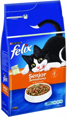 FELIX® Senior Sensations met Kip en Groenten kattenvoer 4kg