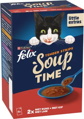 Felix Soup Filets rund, kip & lam 6 x 48g - afbeelding 4