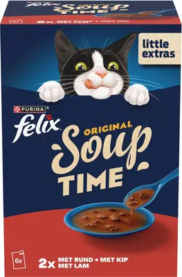 Felix Soup Original rund, kip & lam 6 x 48g - afbeelding 4