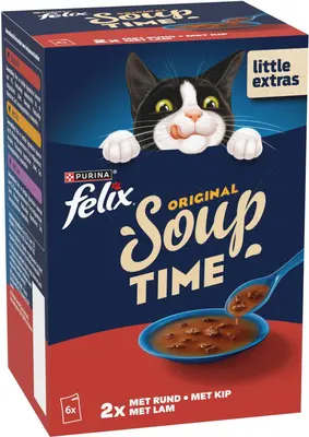 Felix Soup Original rund, kip & lam 6 x 48g - afbeelding 2
