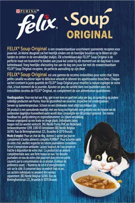 FELIX® Soup Original Vis Selectie met Rund, Kip, Lam 6x48g - afbeelding 1