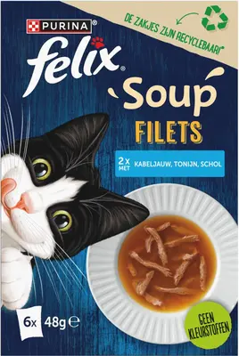 Felix Soup Tender Strips multipack vis 6 x 48g - afbeelding 2