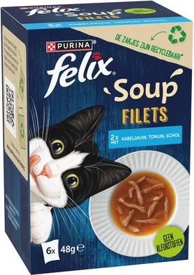 Felix Soup Tender Strips multipack vis 6 x 48g - afbeelding 3