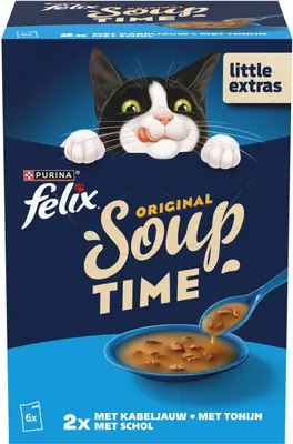 Felix Soup visselectie kabeljauw, tonijn & schol 6 x 48g - afbeelding 1