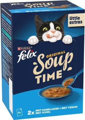Felix Soup visselectie kabeljauw, tonijn & schol 6 x 48g - afbeelding 3