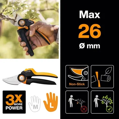 Fiskars PowerGear Bypass Snoeischaar P961 – Ø 26 mm – Ergonomisch & Duurzaam - afbeelding 3