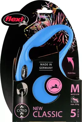flexi rollijn CLASSIC cord M blauw, 5 meter - afbeelding 1