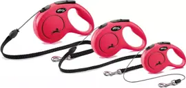 flexi rollijn CLASSIC cord M rood, 5 meter - afbeelding 4