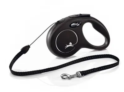 flexi rollijn CLASSIC cord S zwart, 5 meter - afbeelding 2