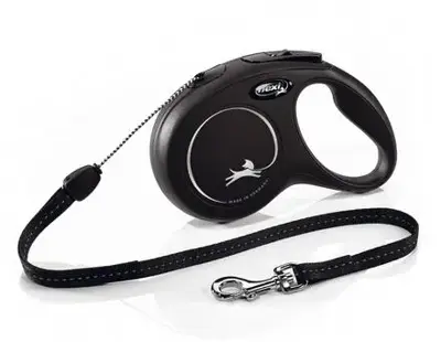 Flexi rollijn CLASSIC cord S zwart 8 meter - afbeelding 2
