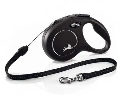 Flexi rollijn CLASSIC cord S zwart 8 meter - afbeelding 2