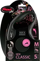 flexi rollijn CLASSIC tape M zwart, 5 meter. - afbeelding 1