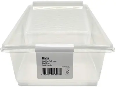 Flocx inzet verfbak klein recycled kunststof 15x32cm 3st