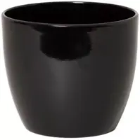 Floran bloempot boule 8,5x6,5 cm zwart - afbeelding 1