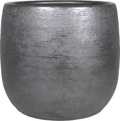 Floran bloempot Mira industrieel zwart 34x31 cm - afbeelding 1