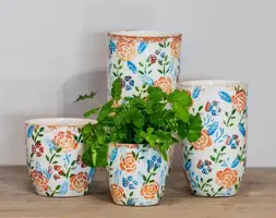Floran Bloempot Rosa 18x17cm Wit - afbeelding 2