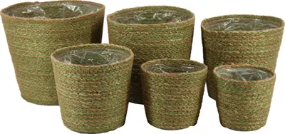 Floran Mand Bogra 15x14cm Groen